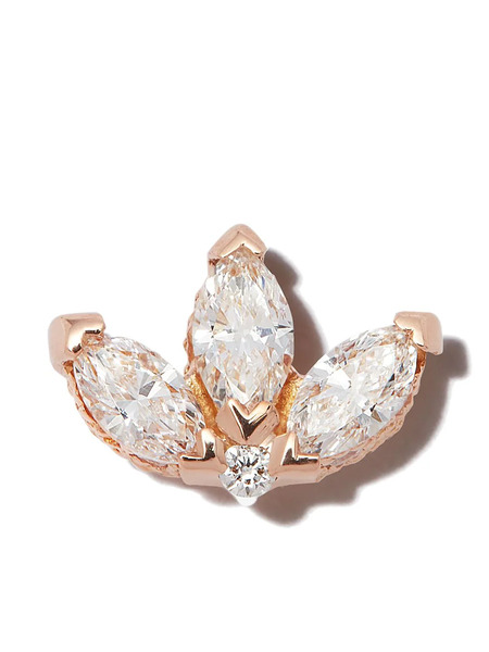 Maria Tash 18kt Rose Gold Lotus Diamond Stud Earring - Pink 