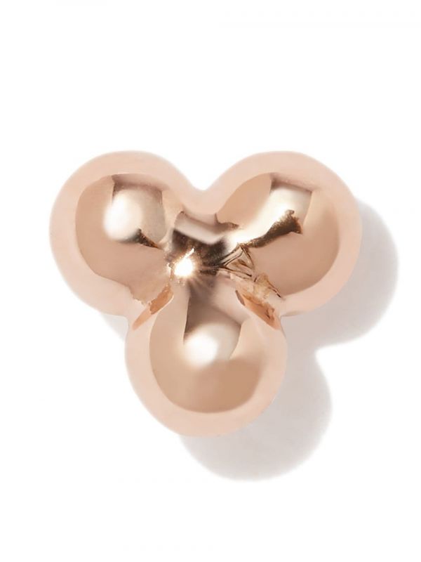 Maria Tash 18kt Rose Gold Three Ball Trinity Earring - Pink 