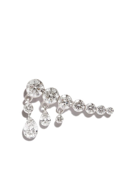  Maria Tash 18kt White Gold 18mm Crescendo Diamond Earring 