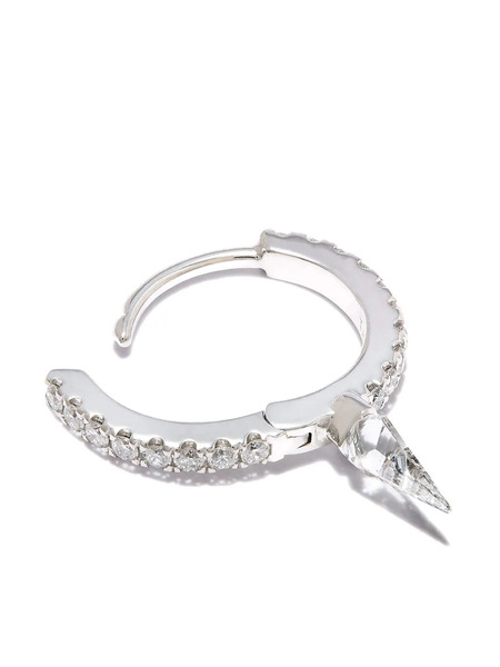  Maria Tash 18kt White Gold 8mm Short Spike Earring - Silver 
