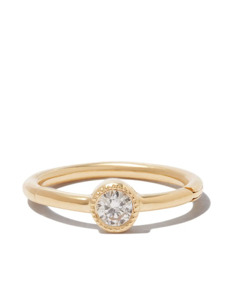  Maria Tash 18kt Yellow Gold Scalloped Diamond Clicker Earring 