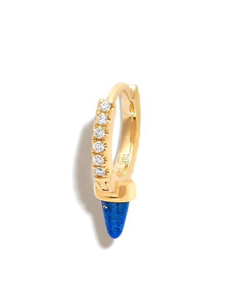  Maria Tash 18kt Yellow Gold Spike Lapis Lazuli Earring 