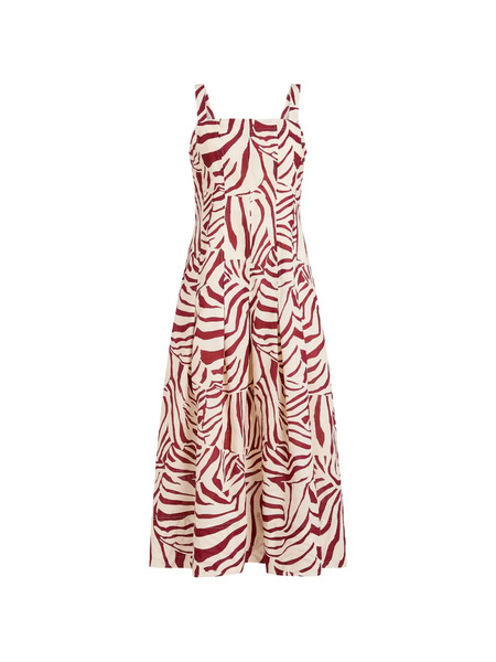  Marie Oliver Dixon Zebra-print Midi Dress - Neutrals 