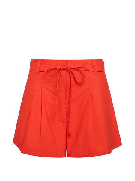  Marie Oliver Drawstring Pleated Tailored Shorts - Orange 