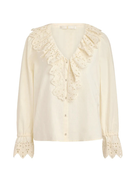  Marie Oliver Eden Ruffled Blouse - Neutrals 