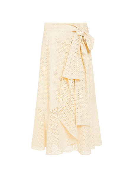  Marie Oliver Teresa Eyelet Tie Skirt - Neutrals 