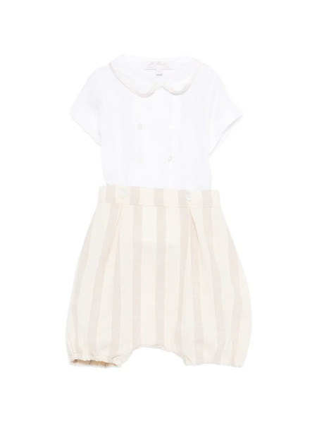  Mariella Ferrari Striped Shorties - Neutrals 