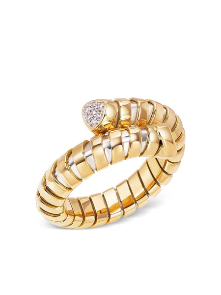  Marina B 18k Yellow Gold Diamond Trisolona Ring 