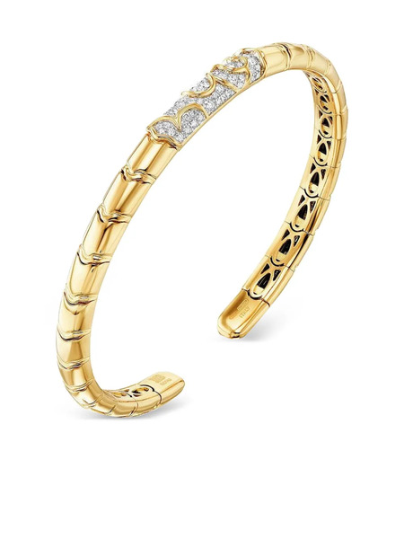  Marina B 18k Yellow Gold Ondine Diamond Bangle Bracelet 