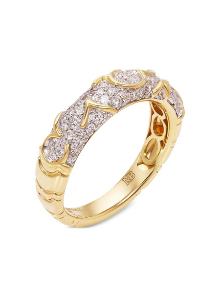  Marina B 18k Yellow Gold Ondine Diamond Ring 