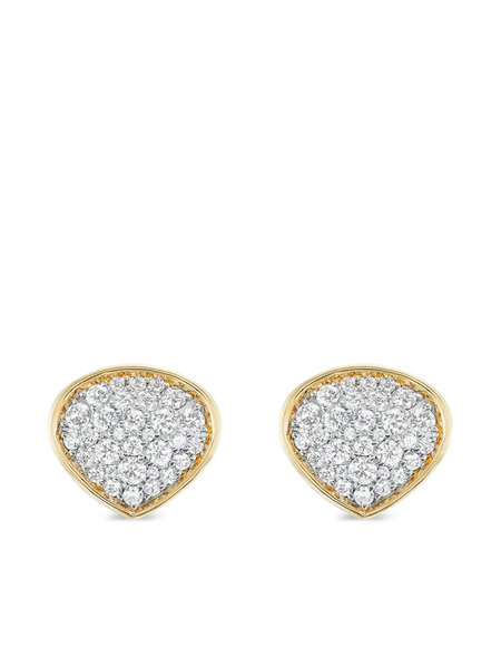  Marina B 18k Yellow Gold Trisola Diamond Earrings 