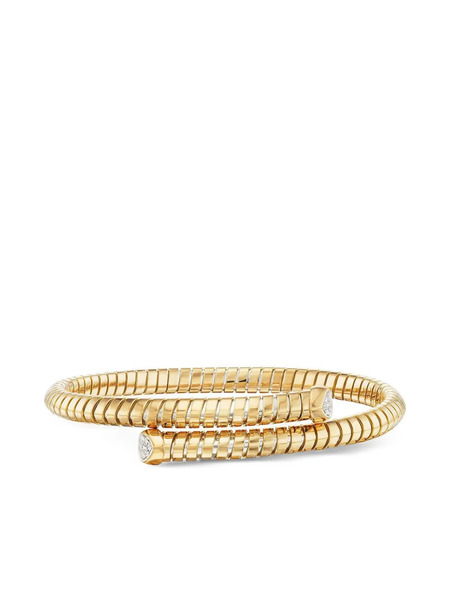  Marina B 18k Yellow Gold Trisolina Diamond Bangle Bracelet 
