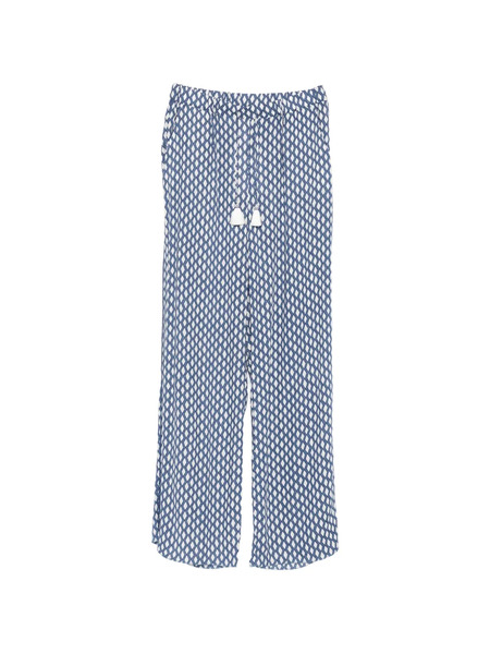  Marina Rinaldi Diamond Tassel Trousers - Blue 