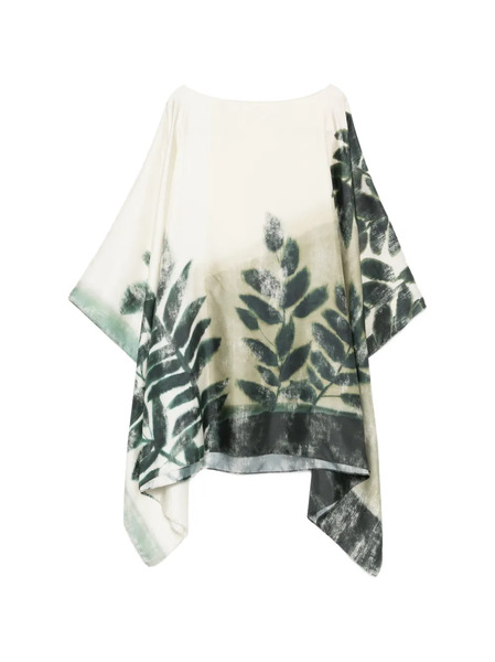  Marina Rinaldi Mrnvisiera Floral-print Silk Top - Neutrals 