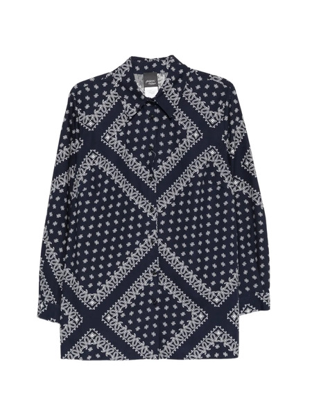  Marina Rinaldi Pmrfuxia Patterned Shirt - Blue 