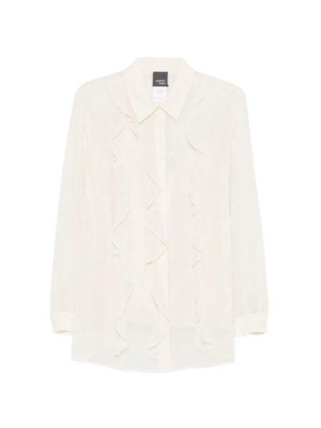  Marina Rinaldi Ruffled Shirt - Neutrals 