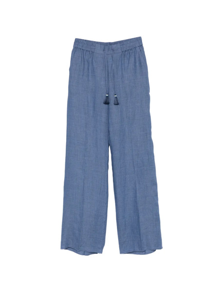  Marina Rinaldi Tassel Drawstring Trousers - Blue 