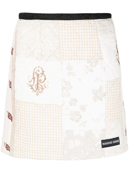  Marine Serre Boutis Mini Skirt - Neutrals 