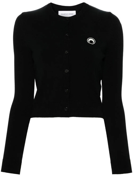  Marine Serre Core Knit Cardigan - Black 