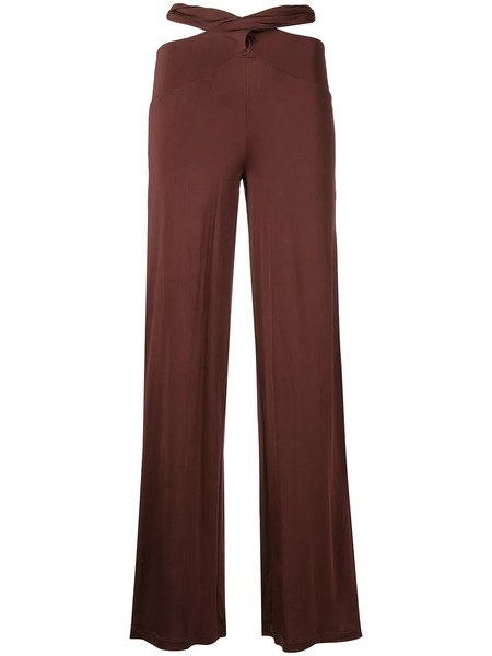  Marine Serre Cross-waist Fluid Trousers - Brown 