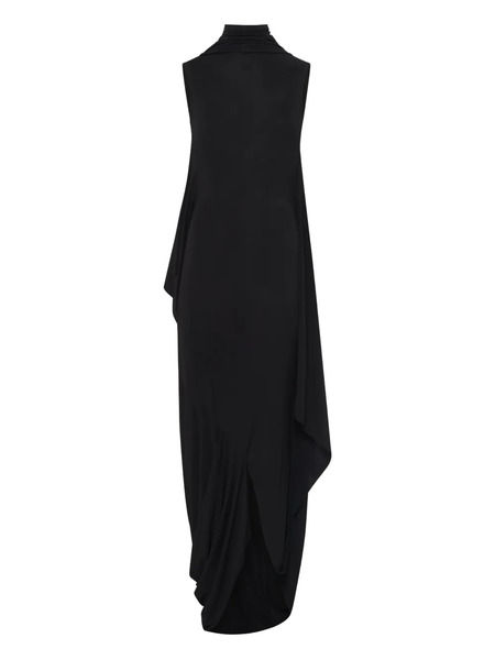  Marine Serre Draped Open-back Dress - Black 