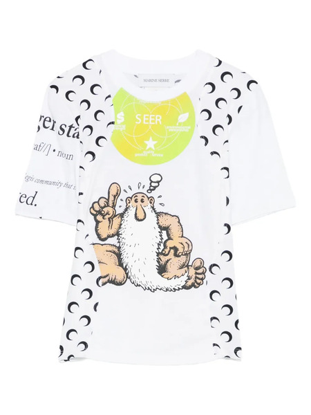  Marine Serre Graphic-print T-shirt - White 