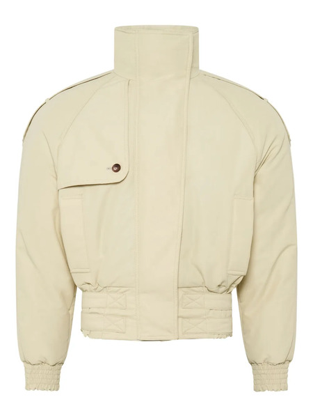  Marine Serre High-neck Bomber Jacket - White 