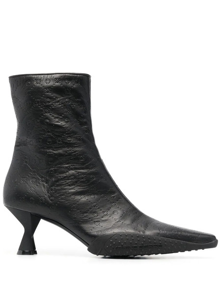  Marine Serre Leather Ankle Boots - Black 
