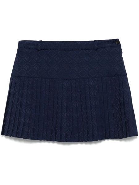  Marine Serre Moon Diamond-jacquard Plaetd Mini Skirt - Blue 