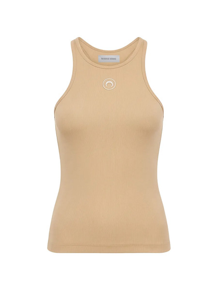  Marine Serre Moon Logo Ribbed Tank Top - Neutrals 