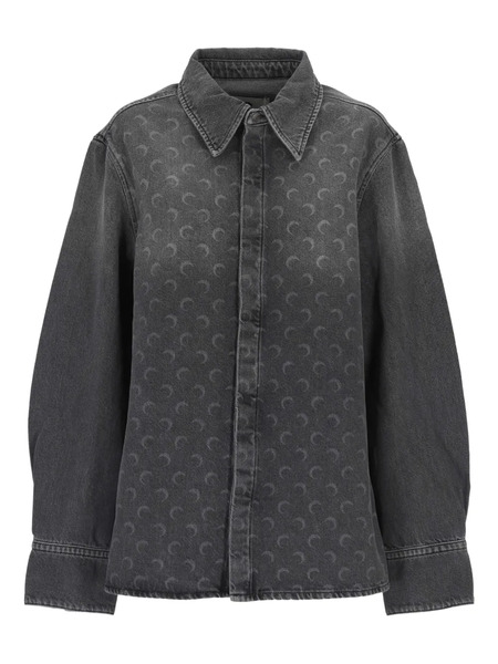  Marine Serre Moon-pattern Shirt - Grey 