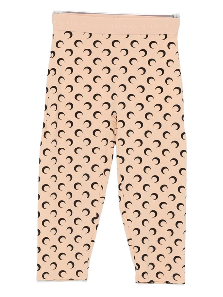  Marine Serre Moon-print Cropped Trousers - Neutrals 