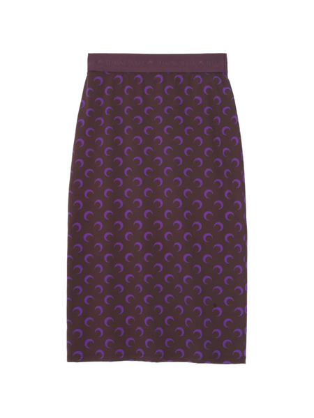  Marine Serre Moon-print Skirt - Purple 