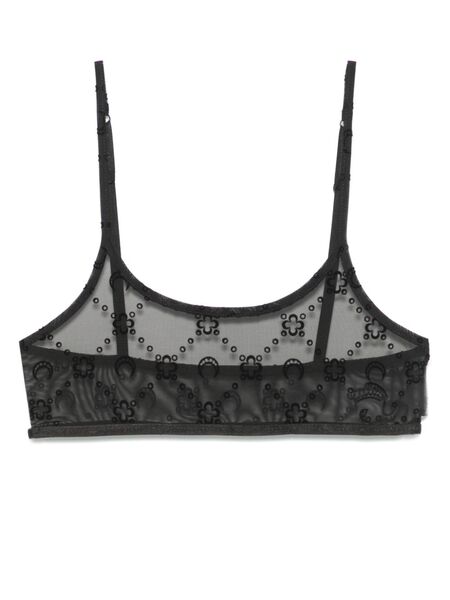  Marine Serre Moonogram Mesh Bra - Black 