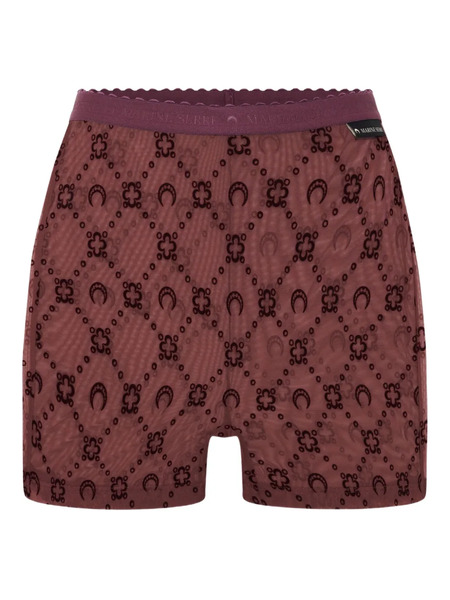  Marine Serre Moonogram Mesh Shorts - Purple 