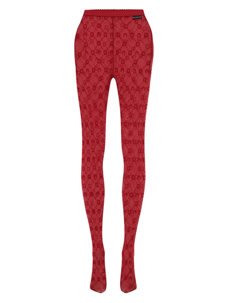  Marine Serre Moonogram Mesh Tights - Grey 