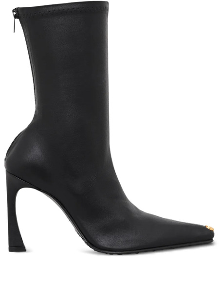  Marine Serre Ms Kiss Smooth-leather Boots - Black 