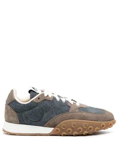  Marine Serre Ms-rise Denim Sneakers - Blue 