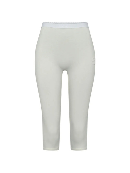  Marine Serre Pearl Logo Jersey Capri - Neutrals 