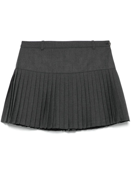  Marine Serre Pleated Mini Skirt - Grey 