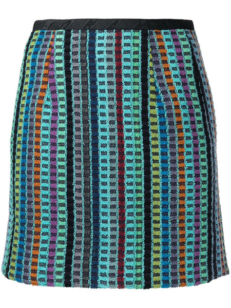  Marine Serre Terry Kitchen Towels Mini Skirt - Multicolour 