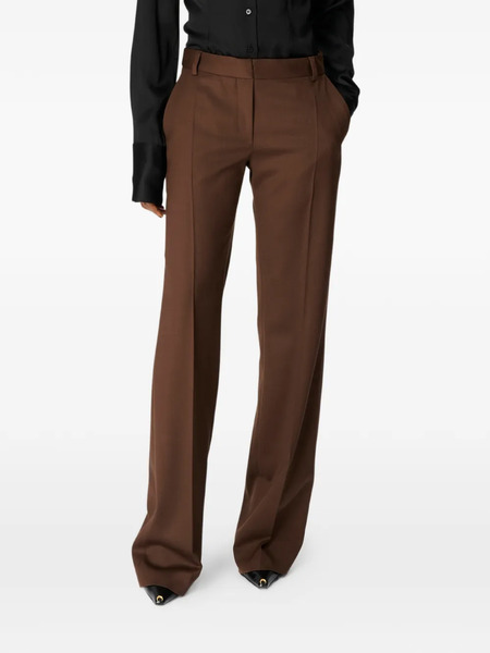  Marine Serre Virgin-wool Tailored Trousers - Brown 