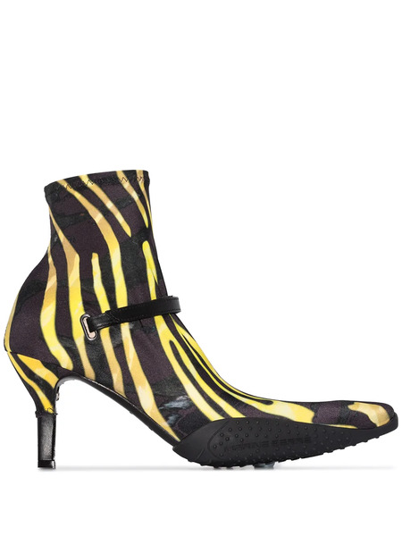  Marine Serre Zebra-print Ankle Boots - Black 