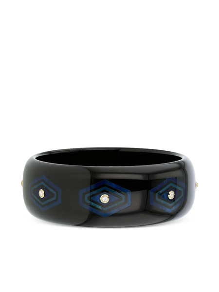  Mark Davis 18k Yellow Gold Bakelite Bracelet - Black 