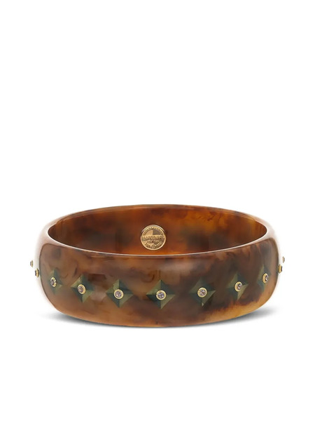  Mark Davis 18k Yellow Gold Bakelite Bracelet - Brown 
