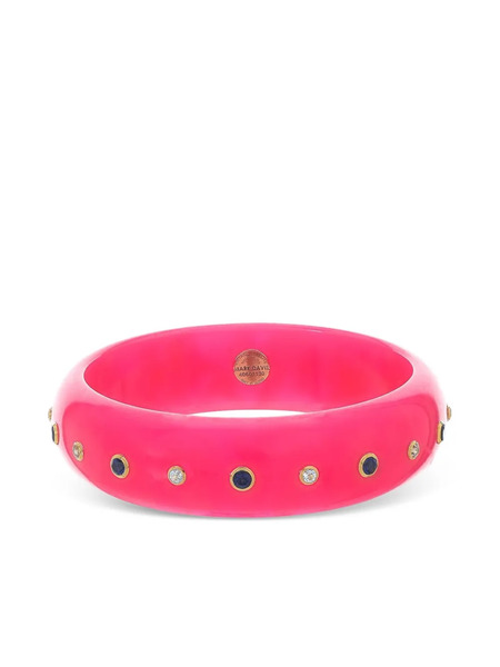  Mark Davis 18k Yellow Gold Bakelite Bracelet - Pink 