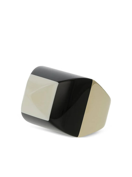  Mark Davis 18k Yellow Gold Kendall Bakelite Ring 