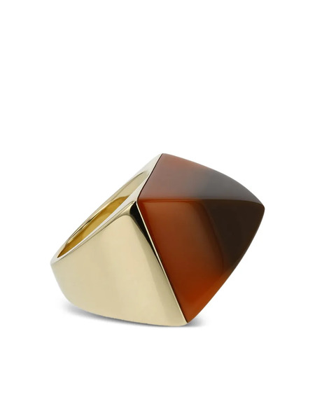  Mark Davis 18k Yellow Gold Kendall Bakelite Ring 