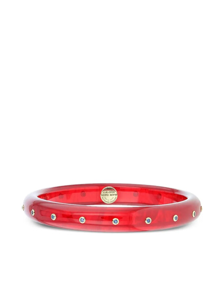  Mark Davis 18k Yellow Gold Sapphire Bangle - Red 