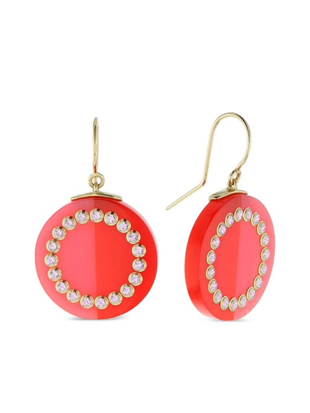  Mark Davis 18k Yellow Gold Sapphire Earrings 
